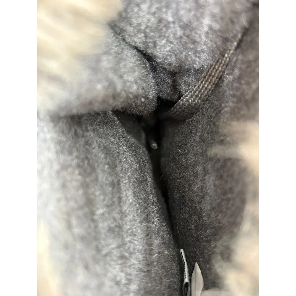 Bearpaw Waterproof HiberTech Winter Snow Boots Womens 7 Grey Faux Fur Quilted